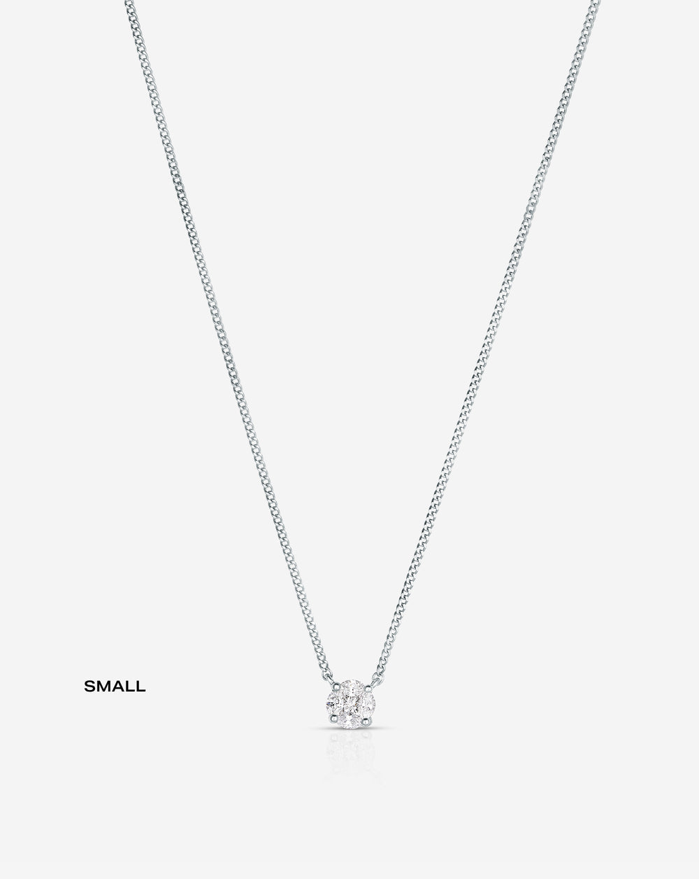 Round Illusion Diamond Pendant Necklace